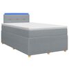 vidaXL Boxspringbett mit Matratze Hellgrau 120 x 200 cm Stoff