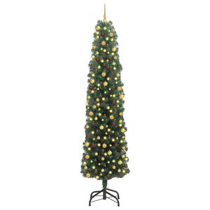 vidaXL K&uuml;nstlicher Weihnachtsbaum mit 300 LEDs mit St&auml;nder Gr&uuml;n 240 cm