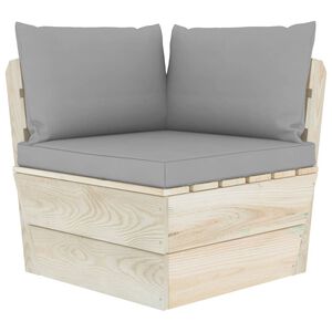 vidaXL Garten-Paletten-Ecksofa mit Kissen Impr&auml;gniertes Fichtenholz