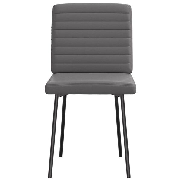 vidaXL Esszimmerstühle 6 Stk. Grau Kunstleder