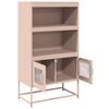 vidaXL Highboard Rosa 68x39x123 cm Stahl