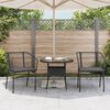 vidaXL Gartenstühle 2 Stk. mit Kissen Schwarz Poly Rattan