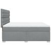 vidaXL Boxspringbett mit Matratze Hellgrau 180x200 cm Stoff