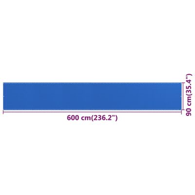 vidaXL Balkon-Sichtschutz Blau 90x600 cm HDPE
