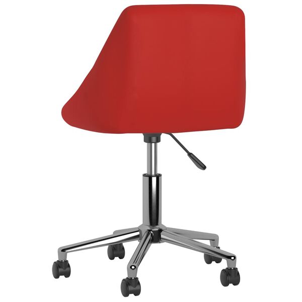 vidaXL Esszimmerstuhl Drehbar Weinrot Kunstleder