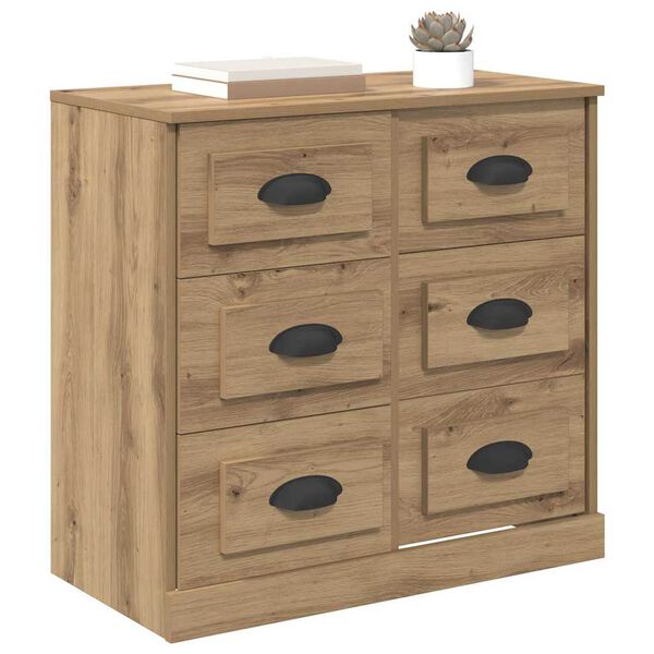 vidaXL Sideboard Artisan-Eiche 70 x 35,5 x 67,5 cm Holzwerkstoff