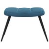 vidaXL Relaxsessel mit Hocker Blau Samt