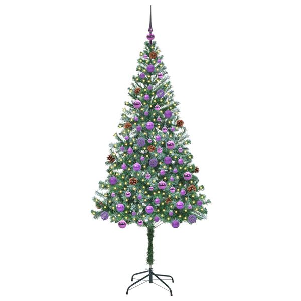 vidaXL K&uuml;nstlicher Weihnachtsbaum Gr&uuml;n 180 cm PVC und Stahl