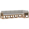 vidaXL Outdoor-Sofagarnitur 6 pcs Nat&uuml;rlich und Hellgrau Polyester