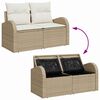 vidaXL Garten-Sofa-Set 9 pcs Beige Poly-Rattan