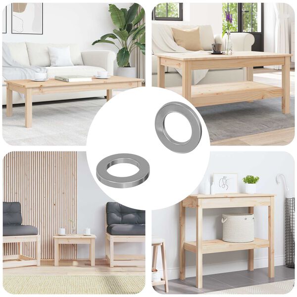 vidaXL Unterlegscheiben 2 pcs Silber 10 x 10 x 1,2 mm Stahl