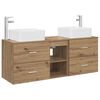 vidaXL Badezimmerschrank-Set 3 stk. Artisan-Eiche 129 x 41 x 80 cm