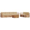 vidaXL Outdoor-Sofagarnitur 7 stk. Natur und Beige