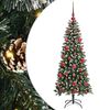 vidaXL K&uuml;nstlicher Weihnachtsbaum Gr&uuml;n 150 cm PVC, Plastik und Stahl