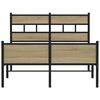 vidaXL Bettgestell ohne Matratze Sonoma-Eiche 120x190 cm Holzwerkstoff