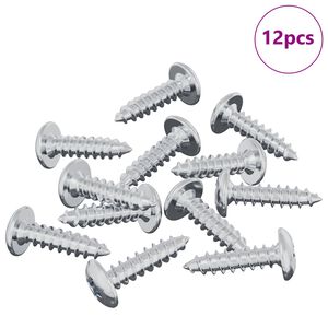 vidaXL Schraube 12 pcs Silber M4 x 16 mm Stahl