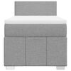 vidaXL Boxspringbett mit Matratze Hellgrau 80x200 cm Stoff