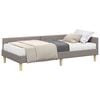 vidaXL Eckbettgestell mit Matratze Sonstiges 2 Stk. Taupe Stoff