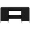 vidaXL Schreibtisch mit Speicher Schwarz Eichen-Optik 140 x 50 x 75 cm