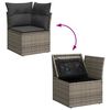 vidaXL Sofa Set mit Kissen mit Speicher 11 pcs Hellgrau Poly-Rattan