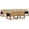 vidaXL Outdoor-Sofagarnitur 8 stk. Natur und Beige