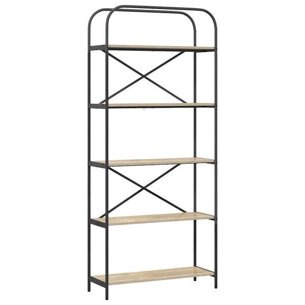 vidaXL B&uuml;cherregal Sonoma-Eiche 80 x 30 x 183 cm Holzwerkstoff