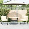 vidaXL Gartenst&uuml;hle 2 Stk. mit Kissen Natur Poly Rattan
