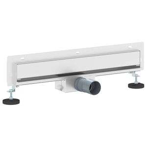 vidaXL Wandmontierter Duschablauf Silber 50 cm Edelstahl 304