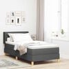 vidaXL Boxspringbett mit Matratze Dunkelgrau 80 x 200 cm Stoff