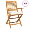 vidaXL Klappstuhl 8 stk. Braun Massivholz Akazie
