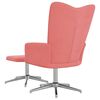 vidaXL Relaxsessel mit Hocker Rosa Samt