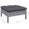 vidaXL 7-tlg. Garten-Lounge-Set mit Kissen Grau Kiefer Massivholz