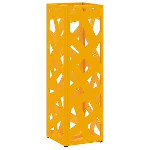 vidaXL Regenschirmst&auml;nder mit Speicher Senf 15,5 x 15,5 x 49 cm Stahl