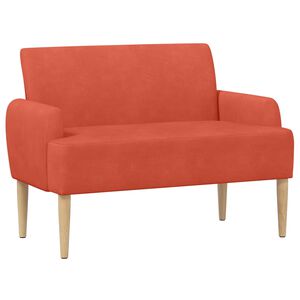 vidaXL Zweisitzer mit Knopfheftung Rot-Orange 116 x 67 x 81 cm