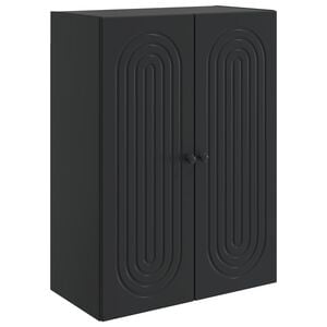 vidaXL Wandschrank Schwarz 66 x 34,5 x 90 cm Holzwerkstoff