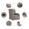 vidaXL Massagesessel Taupe Stoff