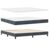 vidaXL Boxspringbett mit Matratze Dunkelgrau 200 x 200 cm Samt