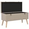 vidaXL Hocker mit Stauraum 3 Stk. Beige Stoff