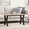 vidaXL Couchtisch Y-Gestell 100x50x45 cm Massivholz Kiefer & Stahl