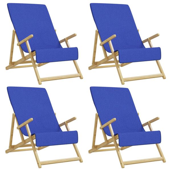 vidaXL Strandt&uuml;cher 4 Stk. K&ouml;nigsblau 60x135 cm Stoff 400 GSM