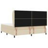 vidaXL Boxspringbett mit Matratze Creme 200 x 200 cm Stoff