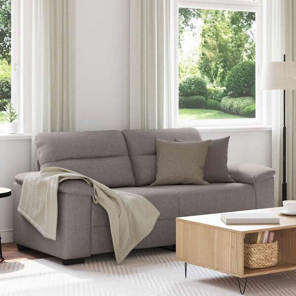 vidaXL 2-Sitzer-Sofa Taupe 180x81x84 cm Stoff