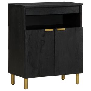 vidaXL Sideboard Schwarz 60x33x75 cm Holzwerkstoff