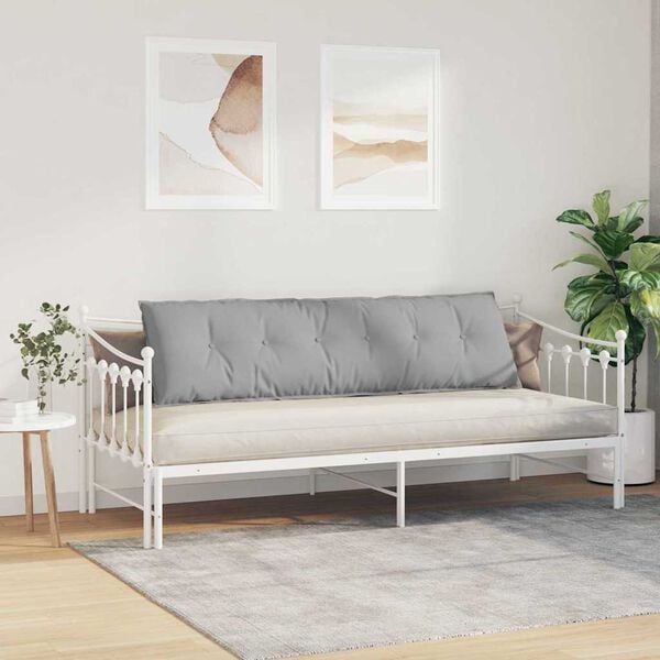 vidaXL R&uuml;ckenkissen Wolkengrau 180 x 19 x 50 cm Stoff