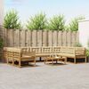 vidaXL Outdoor-Sofagarnitur mit Kissen 10 pcs Natur und Beige