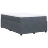 vidaXL Boxspringbett mit Matratze Dunkelgrau 120x200 cm Samt