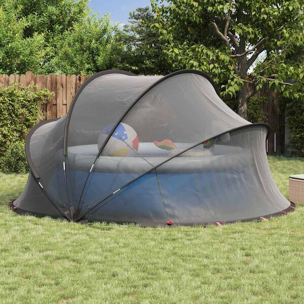 vidaXL Pool-Dome Schwarz 405 x 405 x 192 cm