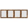 vidaXL Hundetor mit St&auml;ndern 4 pcs Ger&auml;ucherte Eiche 80 x 100 cm