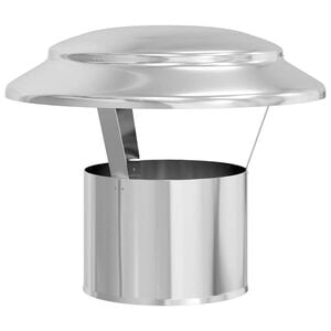 vidaXL Regenabdeckung Schornstein Silber 25 x 25 x 20 cm Edelstahl