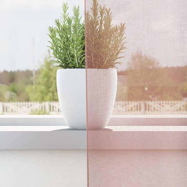 vidaXL Voile Vorhänge mit Ösen 2 Stk. Rosa 140x175 cm